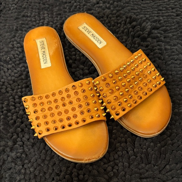 Steve Madden Shoes - Steve Madden Orange Studded Sandals